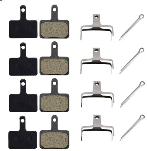 Plaquette de Frein VTT, 4 Paires Plaquette de Frein Trottinette Electrique, Plaquettes de Frein Vélo, Plaquettes de Frein Vélo à Disque, Frein à Disque vélo Résistant à l'usure, Noir