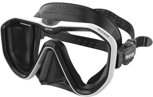 Seac Appeal, Italien hergestellte Einglas-Tauchmaske mit Einer 3D-Schnalle direkt am Maskenkörper