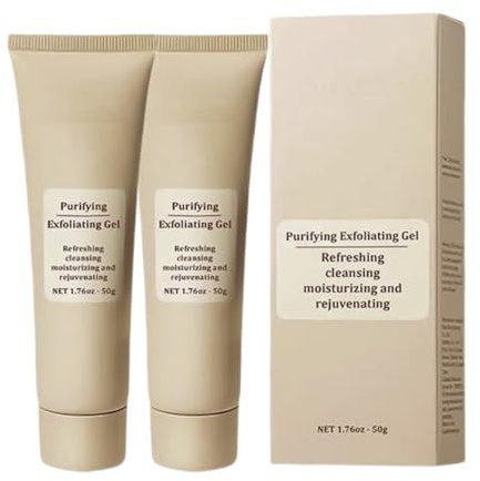 Gel esfoliante, gel scrub esfoliante viso e corpo, ripara il rossore, pulisce in profondità, rimuove il gel per tutti i tipi di pelle (2 pezzis)