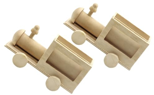 2er Satz Holzstiftehalter Unvollendet Für Kinder Handgemalte Behälter Zum Selberbemalen Diy Zugform Stiftebehälter