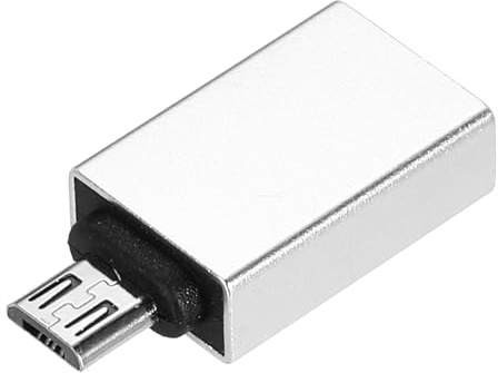 sourcing map USB to Micro USB Adapter Female to Male Converter for Phone Laptop Car Silver