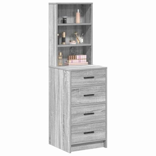 vidaXL Highboard Grey sonoma 40 x 41 x 135 cm Engineered wood, Dining Room, Contemporary Storage, Rectangular Sideboard Unit, Functional Highboard, Durable Engineered Wood Furniture