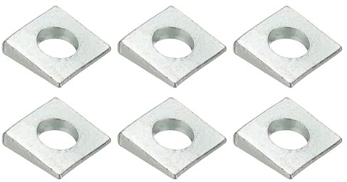 PATIKIL 6 Pezzi M10x22mm Rondelle Quadrate Smussate Piastra Argento