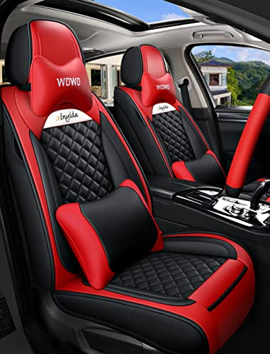 JoyRozTek Autositzbezüge Für Ford Ranger 2003-2027 | PU Leder Komplettset Auto-Schonbezüge, Airbag-freundlich, Autositzbezug Set& Kopfstützenbezügen