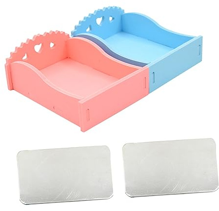 Toyvian 2-Pack Hamster Cooling Bed Board Crystal Pad for Summer Reusable PET Mat for Hamsters Rabbits and Small Animals Practical Cooling Accessories