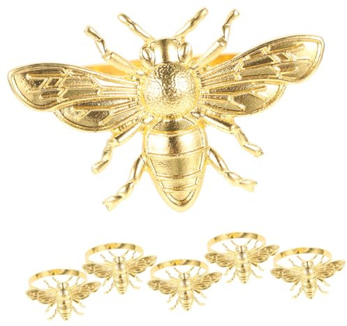 Anello per Tovagliolo a Forma di Ape, 6 Pezzi in Lega, Decorativo