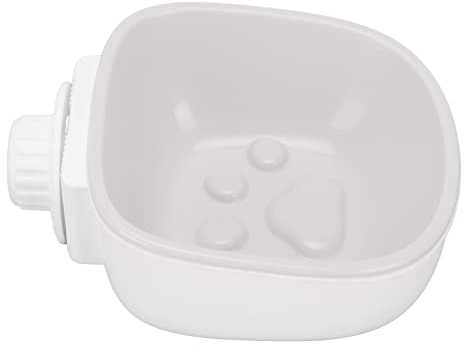 KIMISS Cuenco para Jaula para Perros y Vaso Alimentador de Agua, Cuenco Colgante Antiasfixia para Perros Pequeños y Medianos, Evita Comer Rápido Derrames (Gray)