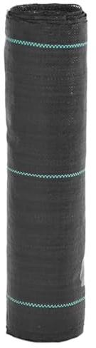 Frdhee Tessuto non tessuto anti-erbacce per piante, colore nero, 0,5 x 25 m, PP, protezione dal freddo