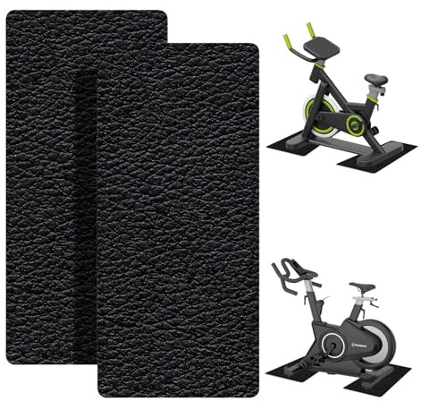 Dwitkul Lot de 2 Tapis de Protection de Sol 70x28cm 6mm Épaisseur pour Équipements de Sport de Fitness Antichoc et Antiderapant sous Tapis de Course et Velo d Appartement