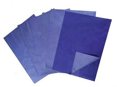 50 Blatt Pauspapier A4,Kohlepapier Blau,21 x 29,7 cm Transferpapier,Pauspapier für holz, Kohlepapier zum nachzeichnen,Graphitpapier, Durchschreibepapier,Abpauspapier A4 für Papier,Holz,Leinwan