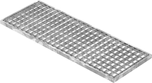 Fenau - 290 x 790 x 20 mm - Gitterrost, MW: 30/30 mm, verzinkt, Rost für Zarge: 300 x 800 x 23 mm, Bau-Normrost für Lichtschacht