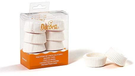 Decora 0339755 PAKETE 120 PAPIERFÖRMCHEN WEIß 40 X 20 MM