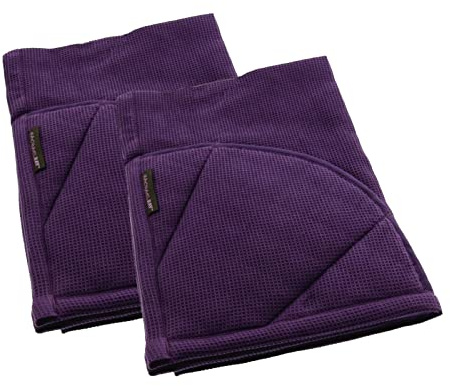 Rachael Ray Moppine Towel, 2pk - 2-in-1 Kitchen Towel and Pot Holder with 2 Heat Resistant Pockets to Grip Hot Cookware, Bakeware-Absorbent Kitchen Towels Perfect for Drying Dishes and Hands, Lavender