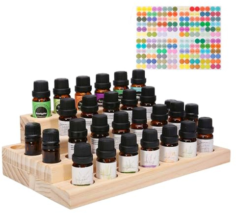 CHSEEO Caja de Aceites Esenciales para 30 Botellas Caja de Almacenamiento de Aceite Contenedor Estuche Organizadores para Cuentagotas, Aceite Esencial, CosméTica #4