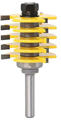 Meccion Adjustable Finger Joint Router Bit 8mm Shank Carbide Chisel Bit Professional Woodworking Cutter Tools