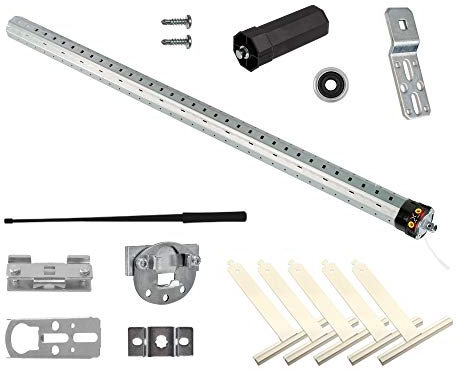 jarolift Wellenset SW60 Universal-Motor für alle Rollladenkästen bis 120 cm, Komplettset Rollladen-Welle Achtkant