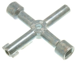 5 x Mehrzweckschlüssel für Heizkörper, Zähler, Schränke, Boxen etc.