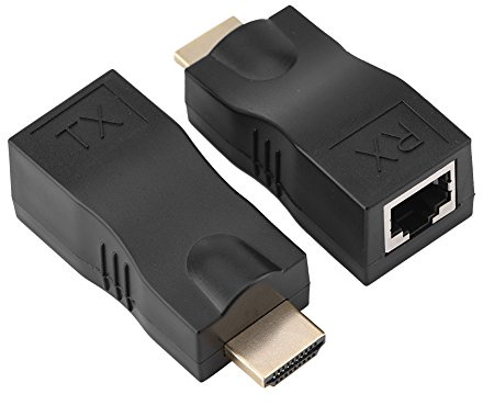 Topiky 1080P HDMI Extender, 30m a RJ45 Cavo di rete Extender Converter Ripetitore TX Trasmettitore Ricevitore su CAT-5e CAT6 per HDPC 4K 2K