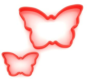 Custom Cutters Butterfly Shape Cutters | MINI/Small Plastic Cutter for Baking, Fondant, Clay, Pastry, Icing, Jewellery (3CM + 5CM)