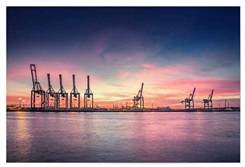 artboxONE Poster 75x50 cm Städte Hamburger Hafen X.2 hochwertiger Design Kunstdruck - Bild Hamburg aida Container