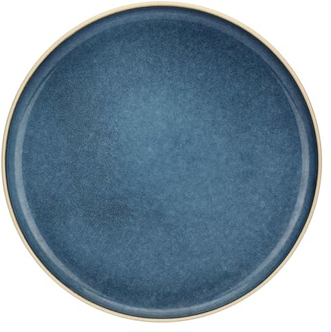 Rose&Tulipani Arpeggio Assiette ronde bleue en grès Diamètre 31 cm