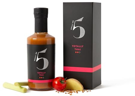 Chilli No.5 | Totally Thai, Sauce Piquante et pour Wok, Végétalien, Sans Gluten, Sans Colorants ni Arômes Artificiels, Bouteille de 200 Millilitres