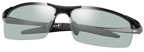 Photochrome Polarisierte Sonnenbrille Sportbrille Selbsttönend Fahrradbrille mit UV400 Schutz Brillen Herren Damen für Outdoor-Aktivitäten Radfahren Autofahren Klettern Angeln Skilaufen Golf Laufen