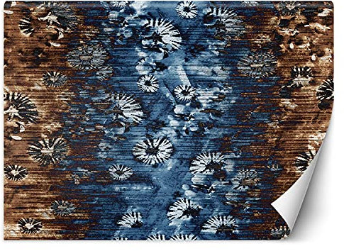 Feeby Fotomurales Textura Tapiz 254x184 cm Azúl Tejido No Tejido Papel Tapiz Fotográfico Decorativos Murales Dormitorio Oficina Hotel Spa Imitación De Tejido Abstracto
