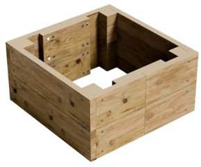 Conka Garden - Wooden Raised Bed Kit - Large Garden Planters for Vegetables, Herbs, Flowers – Start Growing Plants Earlier & Better - Durable & Resistant FSC Treated Timber 60cm L x 60cm W x 30cm H