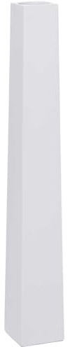 VIVANNO Bodenvase Standvase Fiberglas Obelisk Weiß Matt 80