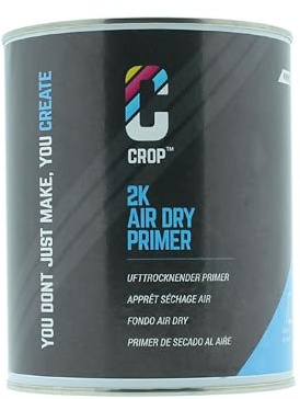 CROP 2K Lufttrocknende Grundierung 1 Liter - High Solid Primer Spray für Autolack - Rostschutzgrundierung Metall - Haftgrund Epoxy