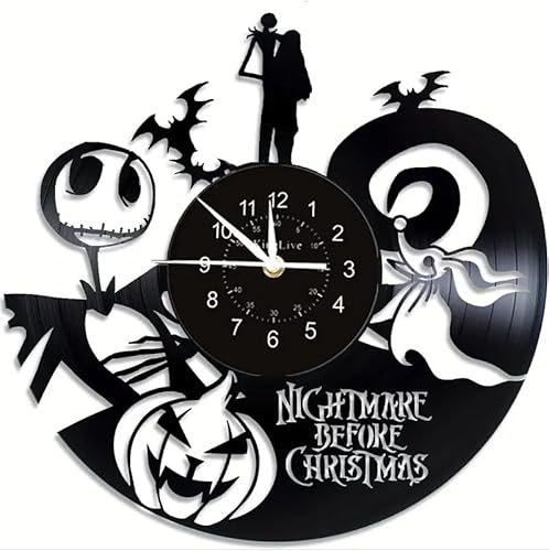 Reloj de Vinilo de Pesadilla Antes de Navidad