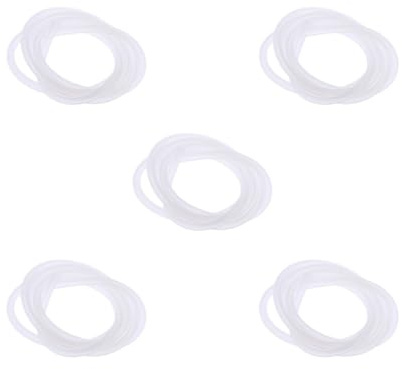 Paowsietiviity Juego de 5 tubos de aceite de silicona blanca RC Nitro Glow Fuel Line Accesorios RC