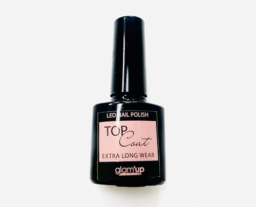 Glam'Up Paris - Vernis Top Coat Semi-Permanent UV LED - Longue Durée - Facile à Appliquer - Manucure sans HEMA - Finition Brillante - 6 ml