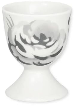 GreenGate Eierbecher Aslaug Porzellan weiß grau Blumen