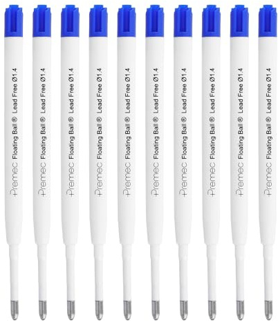 Westcott Kugelschreiber Minen Blau 10 Stück | G2 Kugelschreiberminen XB 1,4 mm im 10er Nachfüllpack | kompatibel mit ISO Standard G2 | dokumentenechte blaue Tinte | E-733492 00