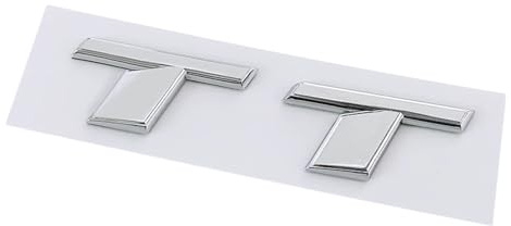 ALMVIS 3D ABS Cromo Negro TT Logo Letras Emblema de Maletero de Coche Insignia calcomanía Apta for Audi TT RS MK1 8N 8J MK3 8S MK2 TT Accesorios Adhesivos Pegatinas del Logotipo del Coche(Chrome TT)