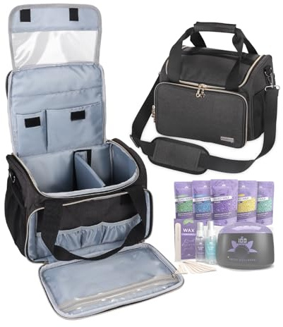 Kit de Transport Universel pour épilation Cire Compatible avec Tress Wellness – Organiseur Portable pour Chauffe-Cire, Grains et Accessoires