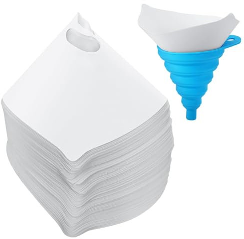 JANYUN Lot de 100 filtres à peinture, 190 microns en résine - Disposables - Pour peinture automobile, peinture d'art et cuisine - Avec filtre conique en silicone