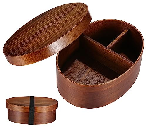 TOPBATHY Fiambrera De Madera Estilo Japonés Retro Para Adultos Tapa De 501 A 800 Ml Material De Calidad