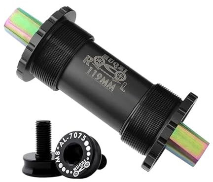 Movimento Centrale Perno Quadro Movimento centrale for mountain bike di tipo quadrato cuscinetto in ceramica 68-103/107/110 mm perno in lega di titanio parti for bicicletta Movimento Centrale Mtb(119m