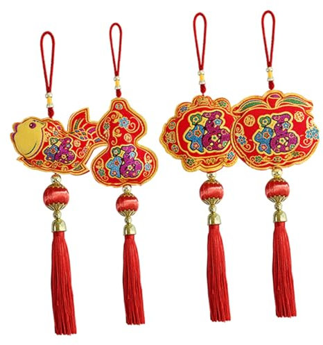 Alipis Ciondoli Nappa Lantern Style Cinese Stampa Calda Per Ciondoli Borse Rosso Floccato Resistenti Duraturi Forme Diverse Pendenti Simbolo Buona Fortuna Regali Amici Auto Luoghi Preferi