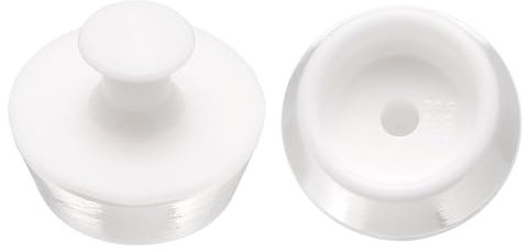 QUARKZMAN 2 Tappi per Scarico, Tappo per Vasca in Silicone 28mm a 30mm con Maniglia per Lavanderia, Lavello, Doccia, Copertura Lavabo Bianco