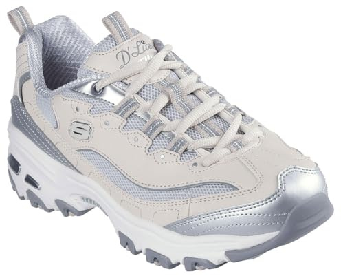 Skechers dam 150246-gylm fritidssko, Naturligt silver, 38 EU