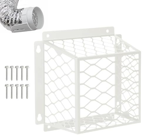 Grille d'aération de séchage, protection anti-oiseaux en acier galvanisé 17,78 x 17,78 x 12,7 cm, housse de protection résistante à l'usure pour évent de sèche-linge de 3 à 4 pouces