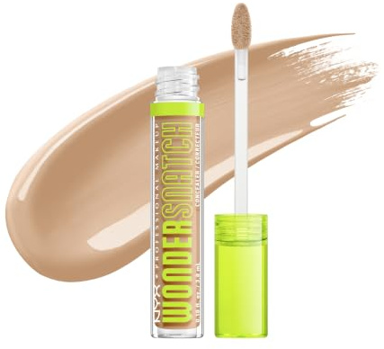 NYX Professional Makeup, Wonder Snatch Concealer, flüssig-cremige Formel, soft-mattes Finish, wasserfest, färbt nicht ab, spendet bis zu 24 Stunden Feuchtigkeit, vegane Formel, 14 Medium Olive, 3,5 ml