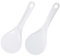 2 cucchiai in plastica bianca per riso, spatole per riso, cucchiai da portata antiaderenti, spatole per riso, resistenti al calore, 22 cm