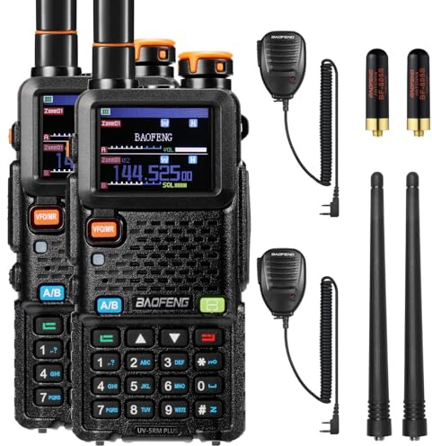 BAOFENG UV-5RM Plus GPS Funkgerät, 10W Handfunkgerät 10 Zonen 640 Kanäle