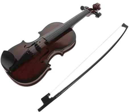 Hemobllo Mini Violon pour Apprentissage et Jeu Éducatif Jouet pour Garçon et Filles Facile à Tenir Jouer en Plastique Léger Instrument Musical Simulé Couleur Aléatoire
