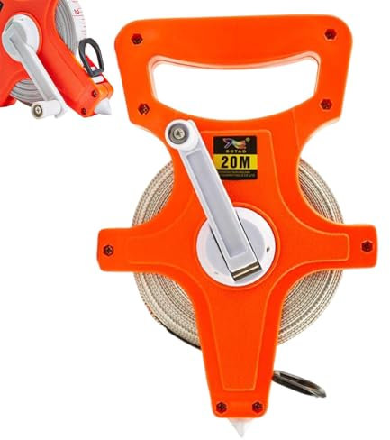 METUE RIBBAN IN - Misura metrica Ribban | Surveyor in fibra di vetro Rubasn | Misuratore in fibra di vetro 20 m/30 m di lunghezza | Atletica leggera, salto in lungo, rullo a metro aperto con piedi e m